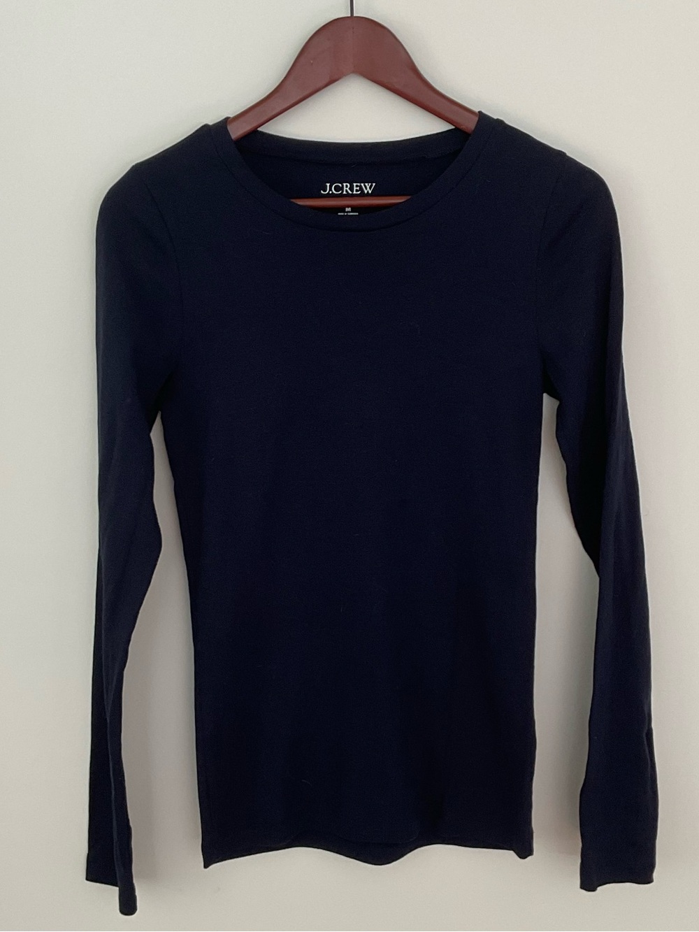 J. Crew Navy Blue Long-Sleeve Crewneck T-shirt